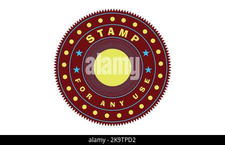 Vector Stamp without text. Red Stamps. Grunge Rubber Texture Stamp. Distressed Stamp Texture. Post Stamp Collection. Circle Stamps Stock Vector