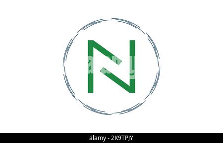 Creative and modern N letter logo design. N. N Logo Design, Initial N Logo template Stock Vector