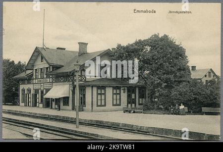 Emmaboda Railway Station. Stock Photo