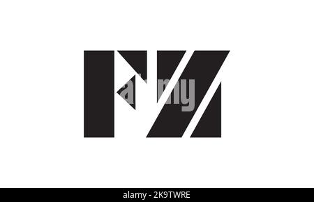 FZ initial monogram building logo for real estate with creative circle style design Stock Vector