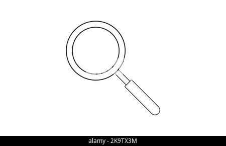 Magnifying Glass, With Gradient Mesh, Isolated on Transparent Background, With Gradient Mesh, Vector Illustration Stock Vector
