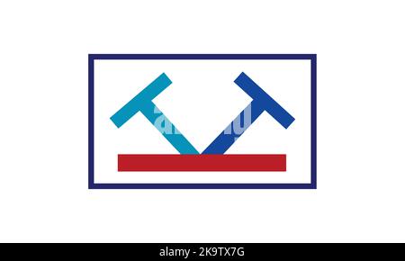 KT, TK Abstract Letters Logo Monogram Stock Vector
