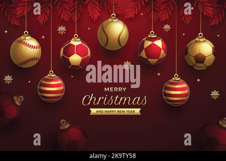 gradient christmas sport vector design illustration Stock Vector