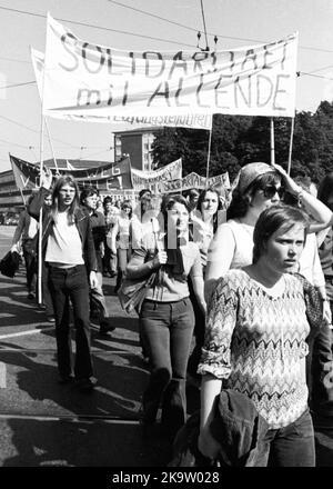 The Peace March '73 of the peace movement on 15. 9. 1973 in Dortmund had, in addition to the demand for the end of all nuclear weapons, the Stock Photo