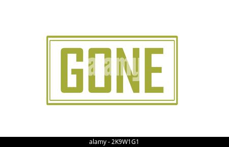 Gone Vector Stamp. yellow Stamps. Grunge Rubber Texture Stamp. Distressed Stamp Texture. Post Stamp Collection. Stock Vector