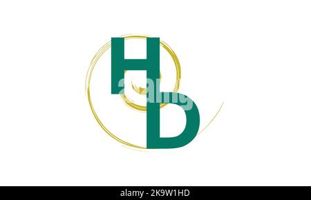 Hd h d purple letter logo design with liquid Vector Image