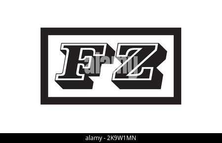 FZ initial monogram building logo for real estate with creative circle style design Stock Vector