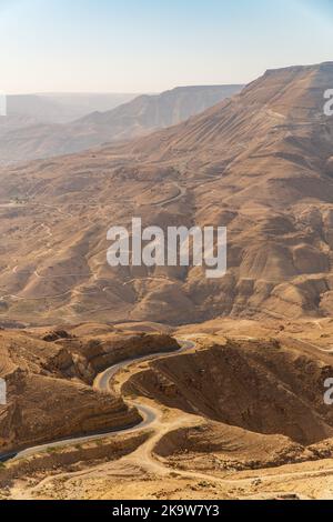 Vertical Scenery of Wadi Mujib in Jordan. Mujib Biosphere Reserve in ...