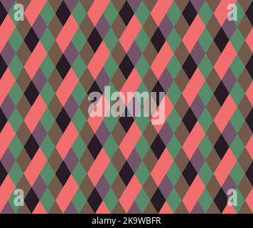 Seamless vector pattern made of vertical rhombs Stock Vector