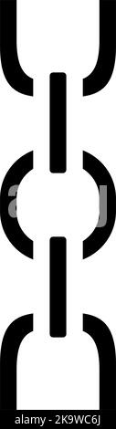 long and short chain glyph icon vector illustration Stock Vector Image ...