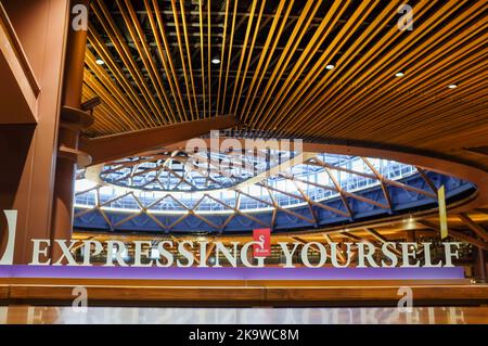 Ishikawa Prefectural Library in Kanazawa, Japan. Stock Photo