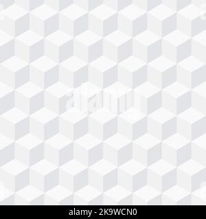 Seamless isometric pattern of white cubes  Stock Vector