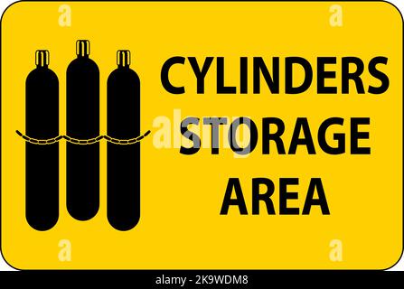 Cylinder Storage Sign Cylinder Storage Area Stock Vector Image & Art ...