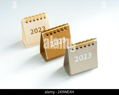 Set of calendars on white background Stock Photo - Alamy