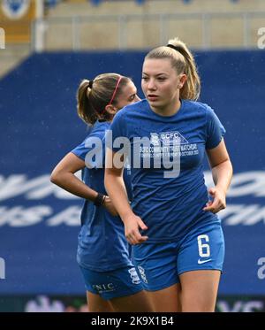 St Andrews Stadium, Birmingham Oct 2022 Lily Simkin (Birmingham no 6 ) during warmup during Women's Championship match WSL2 between Birmingham City & Sheffield United (Karl Newton/SPP (Sport Press Photo)) Credit: SPP Sport Press Photo. /Alamy Live News Stock Photo