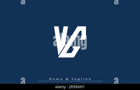 Alphabet letters Initials Monogram logo VG , GV Stock Vector