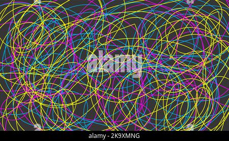 Confusing background, complex pattern, doodle backdrop. Hand drawn doodle grunge background Stock Vector
