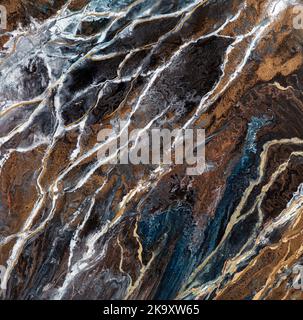 Liquid marbling paint background. Fluid art painting abstract texture,  blue, white, black, gold and turquoise. Color mix Stock Photo - Alamy