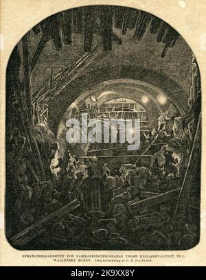 Explosive work on the line between Hjorted and Totebo for safer