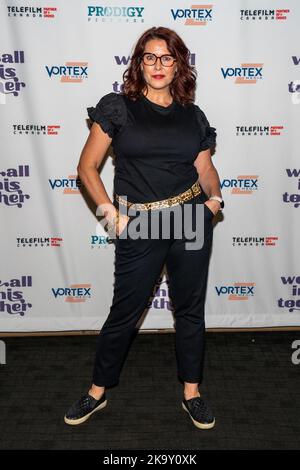 Toronto, Canada. 13th Oct, 2022. Teri Hart attends the “We're All In This Together” Premiere at AMC Theatre in Toronto. 'We're All in This Together' is a Canadian comedy-drama film, directed by Katie Boland. It's adapted from the novel by Amy Jones. (Photo by Shawn Goldberg/SOPA Images/Sipa USA) Credit: Sipa USA/Alamy Live News Stock Photo