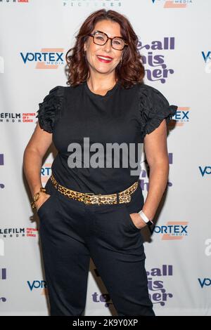 Toronto, Canada. 13th Oct, 2022. Teri Hart attends the “We're All In This Together” Premiere at AMC Theatre in Toronto. 'We're All in This Together' is a Canadian comedy-drama film, directed by Katie Boland. It's adapted from the novel by Amy Jones. (Photo by Shawn Goldberg/SOPA Images/Sipa USA) Credit: Sipa USA/Alamy Live News Stock Photo