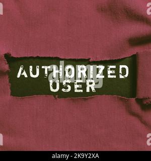 Text caption presenting Authorized User. Word for create extra exact copies of files or entire computers Frame With Leaves And Flowers Around And Stock Photo