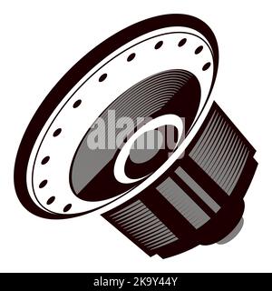 Musical Subwoofer Icon Isolated on White Background Stock Vector
