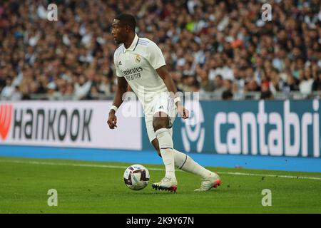 Madrid, Spain, on October 30, 2022. Real Madrid´s David Alaba in action during La Liga Match Day 12 between Real Madrid C.F. and Girona at Santiago Bernabeu Stadium in Madrid, Spain, on October 30, 2022 Credit: Edward F. Peters/Alamy Live News Stock Photo