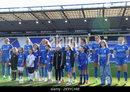 Birmingham, UK. 30th Oct, 2022. Mascots ahead of the FA Women's Championship match Birmingham City Women vs Sheffield United Women at St Andrews, Birmingham, United Kingdom, 30th October 2022 (Photo by Simon Bissett/News Images) Credit: News Images LTD/Alamy Live News Stock Photo