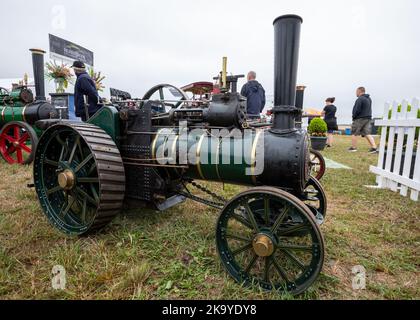 Tarrant Hinton.Dorset.United Kingdom.August 25th 2022.Miniature traction engines are on display at the Great Dorset Steam Fair Stock Photo