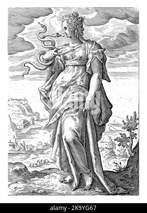 Prudence Book Snake The Prudence personified; a female figure with two snakes in her hand ...