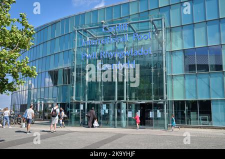 International Swimming Pool Cardiff South Wales UK Stock Photo