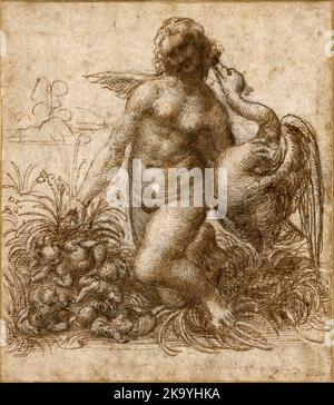 Study for Leda and the Swan, 1506–1508, Artwork by Leonardo da Vinci Stock Photo