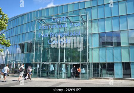 International Swimming Pool Cardiff South Wales UK Stock Photo