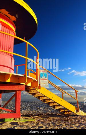 Art Deco inspired 10th Avenue Lifeguard Station, Miami Beach Stock Photo