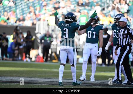 Philadelphia Eagles wide receiver Zach Pascal (3) during the first half of  an NFL football game against the Arizona Cardinals, Sunday, Oct. 9, 2022,  in Glendale, Ariz. (AP Photo/Rick Scuteri Stock Photo - Alamy