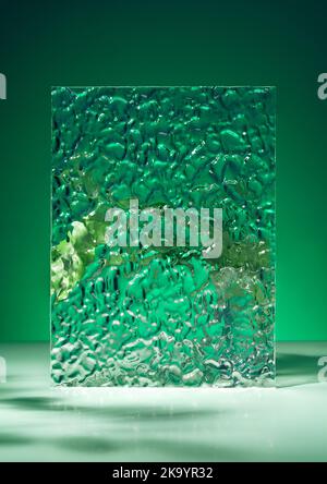 Natural green forest concept background, podium for product presentation. Mockup for the demonstration of cosmetic products with copy space. Stock Photo