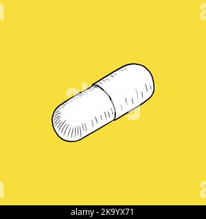 Illustration of Capsule. Hand drawn. - Vector Stock Vector