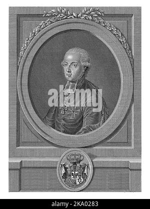 Portrait of Maximilian Franz, Wilhelm Friedrich Gmelin, 1760 - 1801 Stock Photo