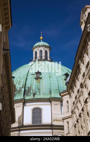 The dome of Saint Peter's Church, Vienna, Austria. Stock Photo