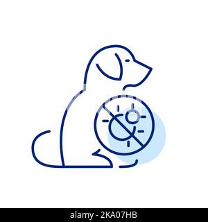 Dogs pest protection. Pixel perfect, editable stroke icon Stock Vector