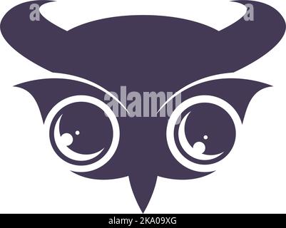 Owl logo icon design illustration vector Stock Vector