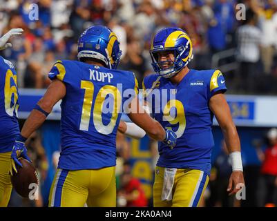 Jerseys of Los Angeles Rams quarterback Matthew Stafford (9) on display at  the Equipment Room team store atf SoFi Stadium, Monday, May 24, 2021, in I  Stock Photo - Alamy