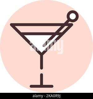 Alcohol allergy, illustration or icon, vector on white background. Stock Vector