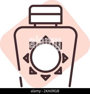 UV allergy, illustration or icon, vector on white background. Stock Vector