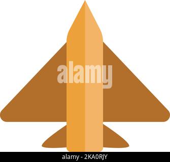 Army airplane, illustration or icon, vector on white background. Stock Vector