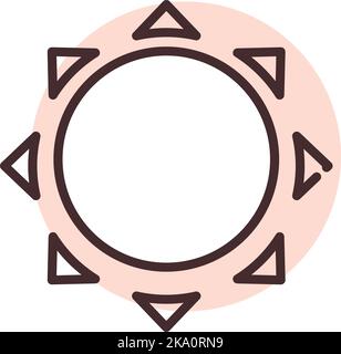 Allergy on UV rays, illustration or icon, vector on white background. Stock Vector