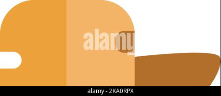 Army cap, illustration or icon, vector on white background. Stock Vector