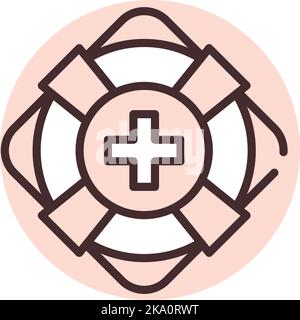 Baby care help, illustration or icon, vector on white background. Stock Vector