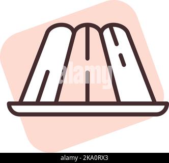 Allergy on jelle, illustration or icon, vector on white background. Stock Vector